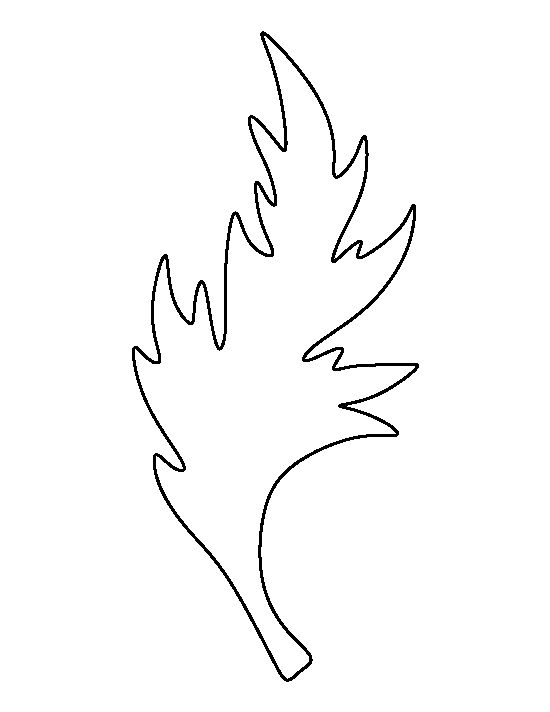 550x712 Hawaiian Leaf Template