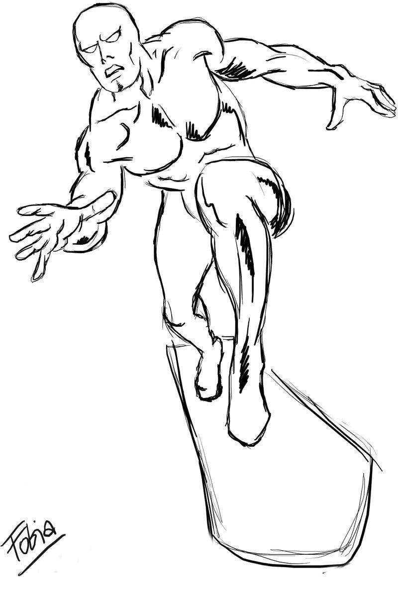 800x1188 Silver Surfer Sketch. By Fobeea