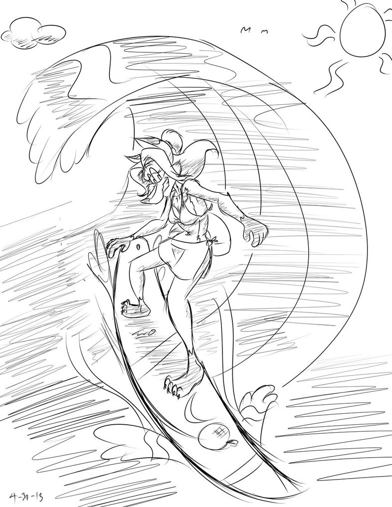 786x1017 Surfer Girl Stacey Art Trade By Django90