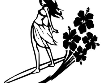 340x270 Surfer Girl Decal Etsy