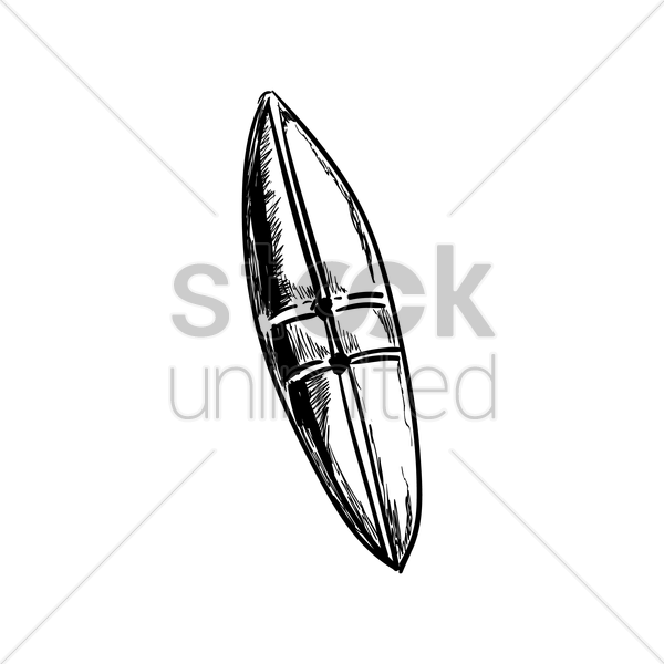 600x600 Surfboard Vector Image