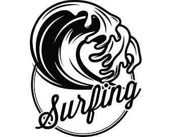 340x270 Surfing Logo 4 Surf Board Surfer Wave Volkswagen Bus Beach