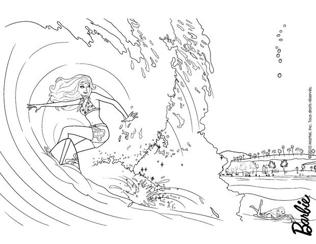 620x480 Merliah Surfing Coloring Pages