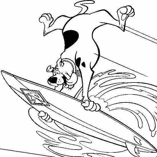 550x550 Scooby Surfing Coloring Page Animal Pages Of Kidscoloringpage