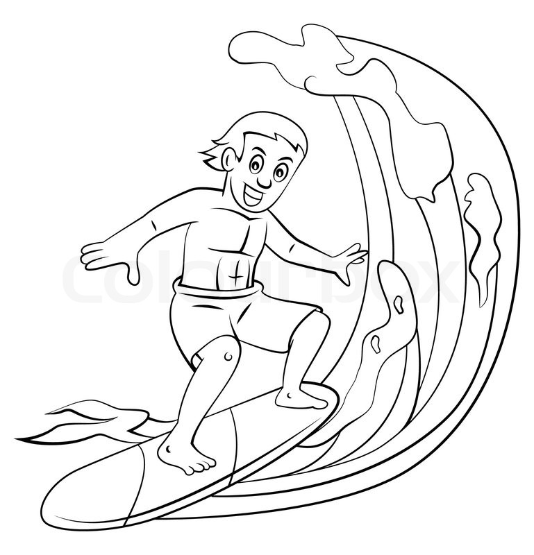 769x800 Surfer Stock Vector Colourbox