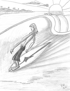 230x300 Surfing Drawings