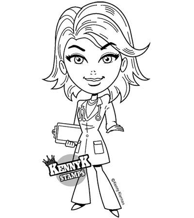 400x450 Hot Doctor Pretty Woman Surgeon Paper Crafts Card Making Digi