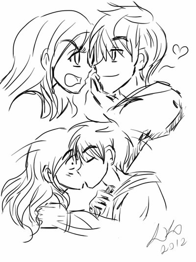 400x533 Surprise Kiss By Cherrysflower14