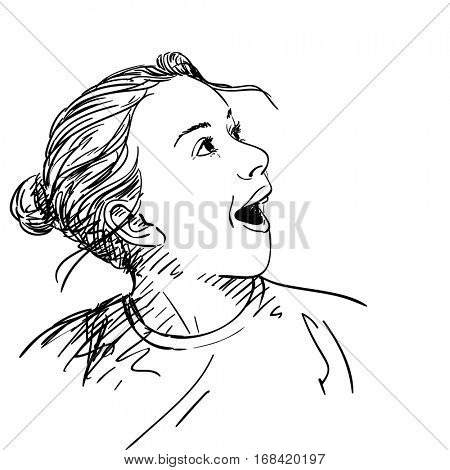 450x470 Face Surprised Girl Her Mouth Open Vector Amp Photo Bigstock