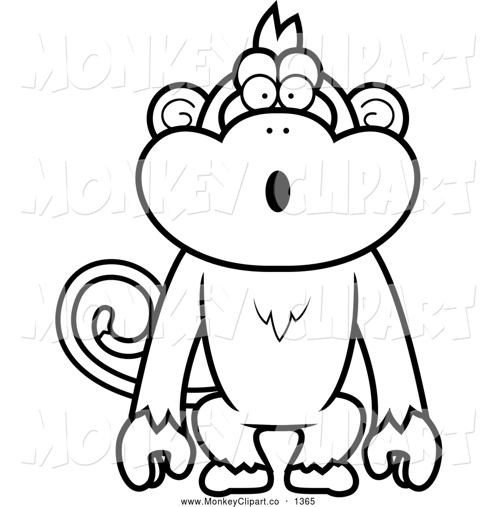 1024x1044 Monkey Face Surprise Clipart