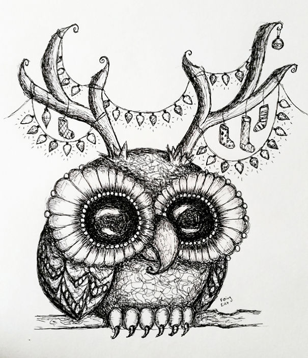 605x703 Creepy Surreal Inks That I Create Junk Host