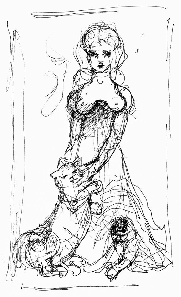 611x1000 Leonor Fini Sketch.