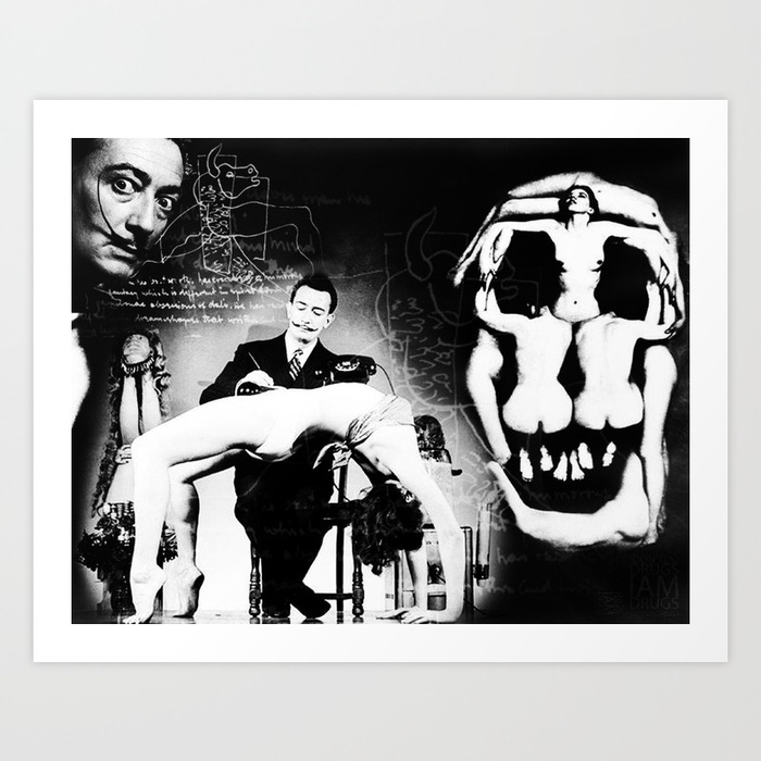 700x700 Surrealist Dali Artwork, Mixed Media, Hand Drawing And Digital