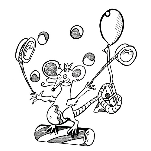 500x500 Salvatori' The Performing Surrealist Mouse, Cartoon Animal