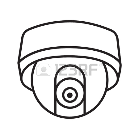 450x450 Cctv Hidden Camera Linear Icon. Thin Line Illustration. Contour