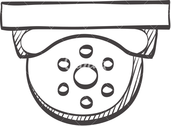 550x407 Surveillance Camera Doodle