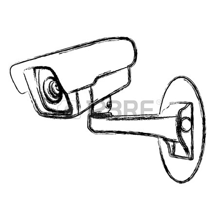 450x450 White Surveillance Camera Cctv Warning Sign Royalty Free Cliparts