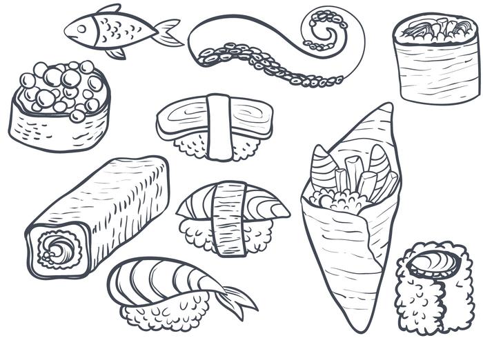 700x490 Free Sushi 2 Vectors