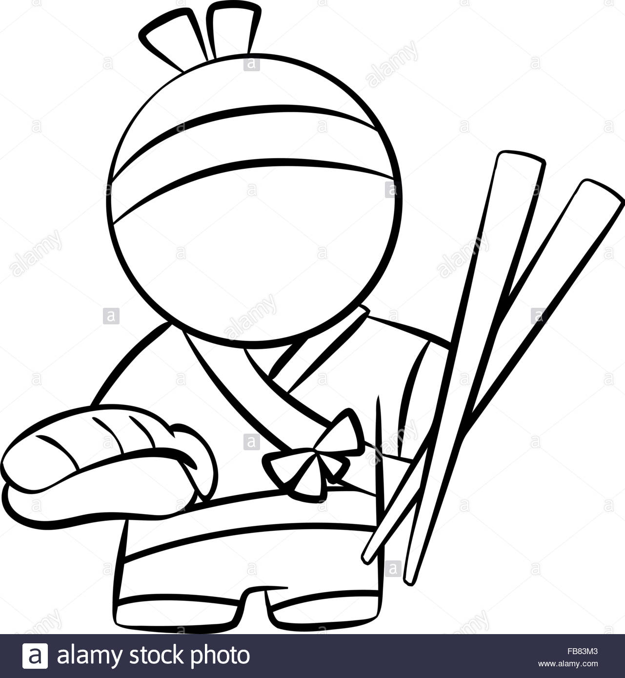 1281x1390 Line Drawing Of A Sushi Chef Stock Vector Art Amp Illustration