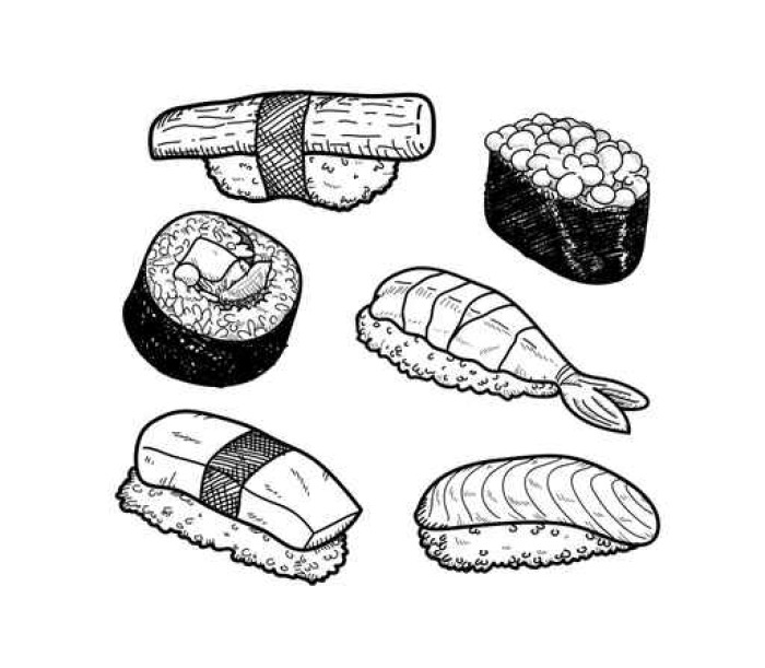 Sushi Drawing at GetDrawings | Free download