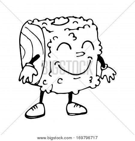 450x470 Tasty Roll Kawaii Style. Sketch Vector Amp Photo Bigstock