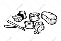 200x135 Hd Sushi Roll Vector Library