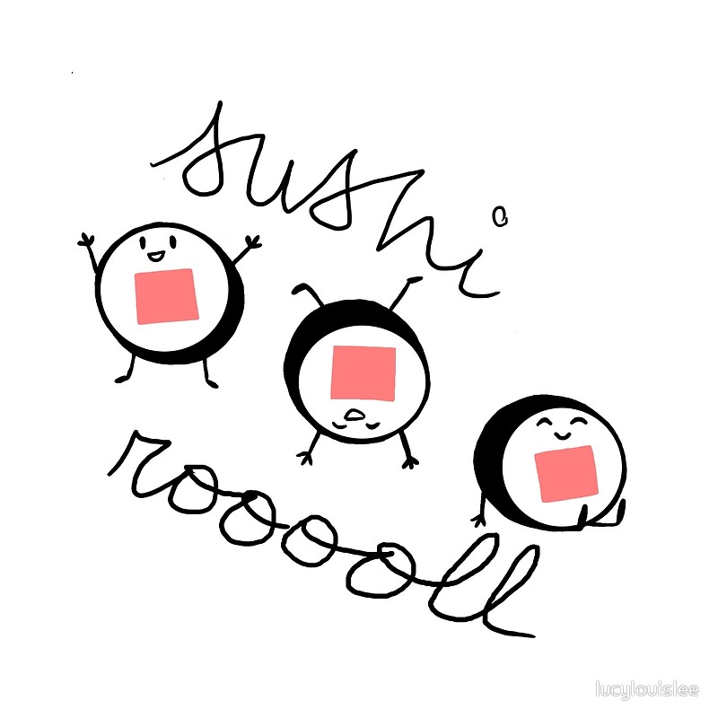 800x800 Sushi Roll Throw Pillows By Lucylouislee Redbubble
