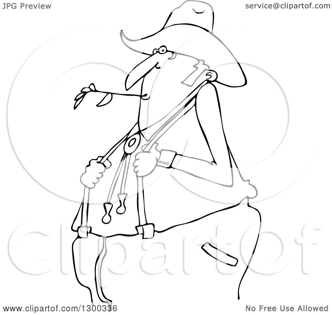 1080x1024 Outline Clipart Of A Black And White Cartoon Chubby Male Farmer