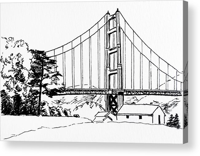 Suspension Bridge Drawing at GetDrawings | Free download