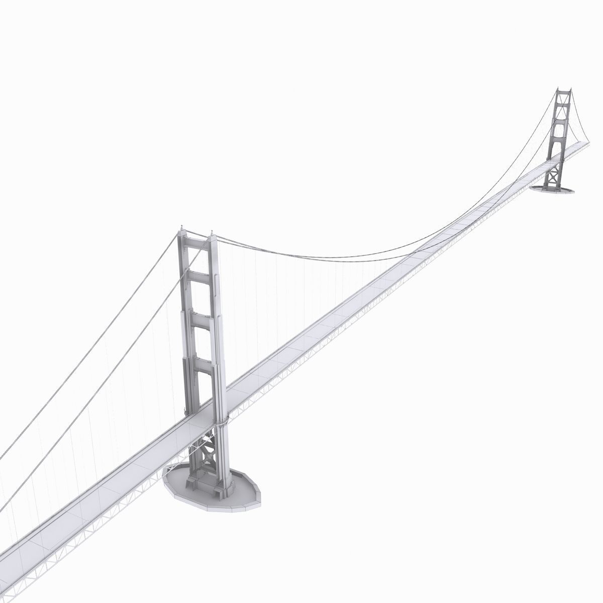 1200x1200 Suspension Bridge 3d Pbr Cgtrader