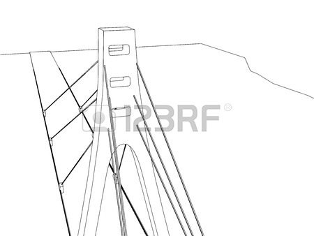 450x338 Vector Illustration Of Isolated Cartoon Bridge On White 1 Royalty
