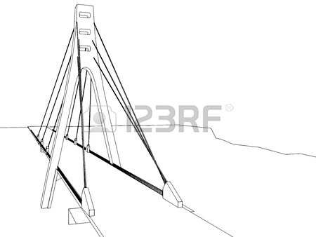 450x338 Vector Illustration Of Isolated Cartoon Bridge On White 10 Royalty