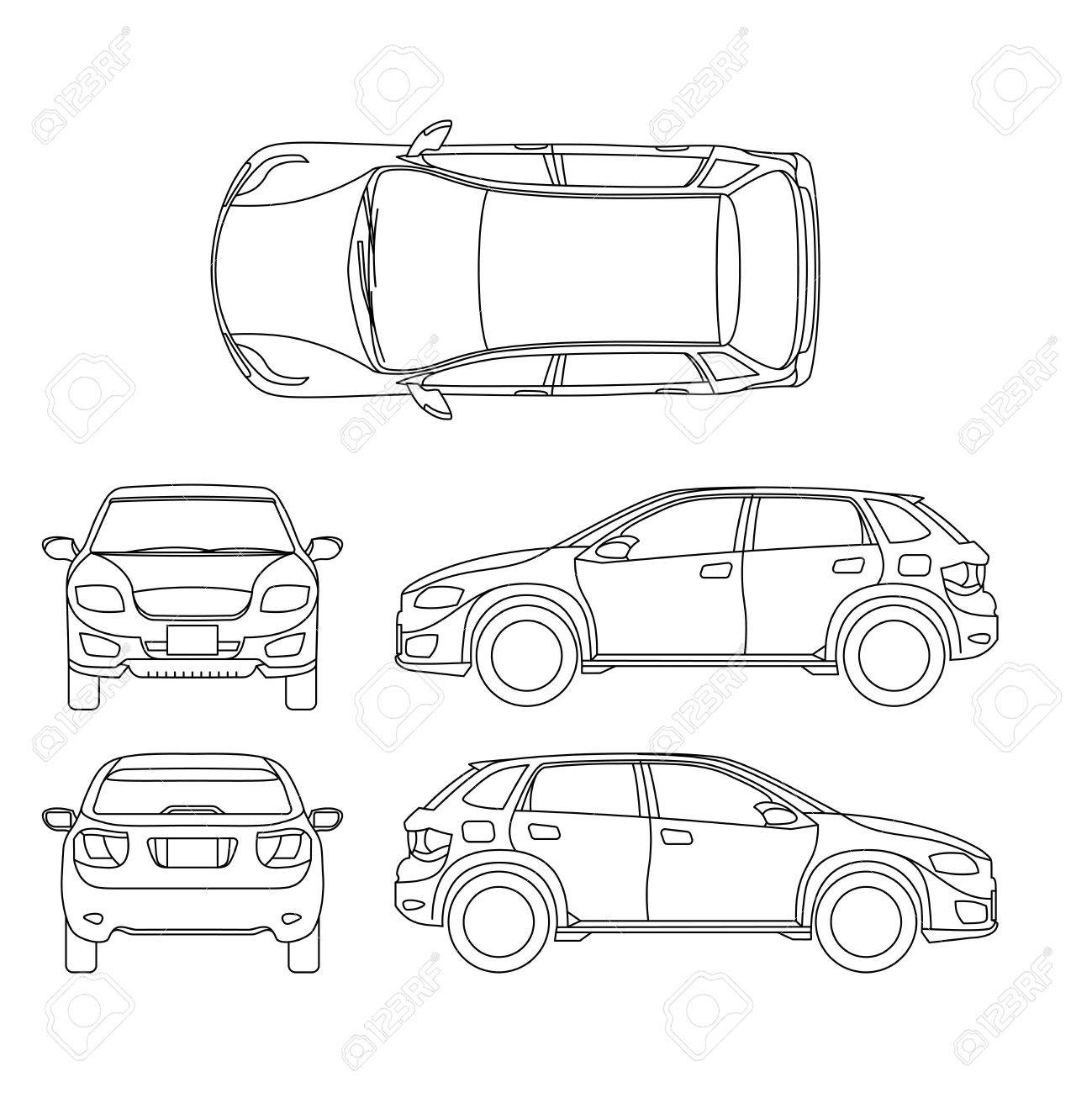 1299x1300 Offroad Suv Auto Outline Vector Vehicle. Car Model Suv