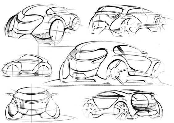 564x399 Renault C Sedan And Small City Suv Car Sketch Amp Render