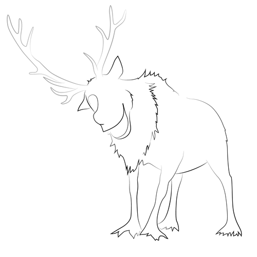 500x500 Sven Frozen How To Draw