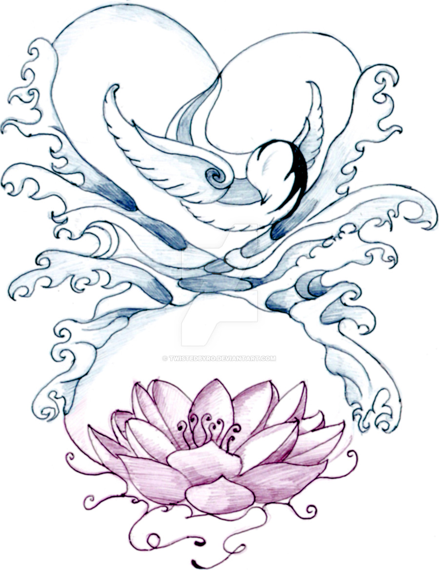 900x1168 Lotus And Swallow By Twistedbyro