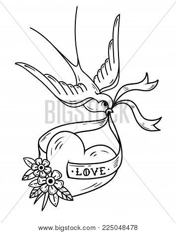 355x470 Swallow Tattoo Images, Illustrations, Vectors