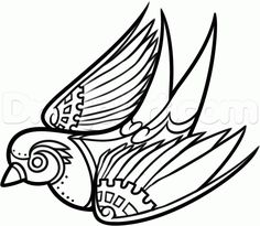 236x205 How To Draw A Swallow Birds Amp Wings Swallows, Bird