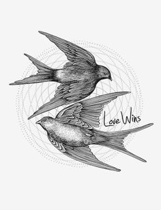 236x308 Swallow, Penstipple Lt3 Stippling, Swallows And Tattoo