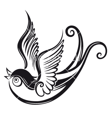 380x400 Swallow Bird Vector