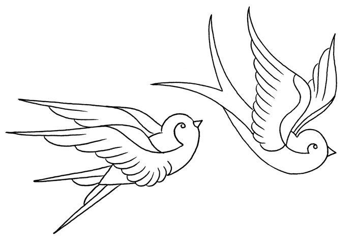 700x486 Traditional Swallow (Sketch Tattoo) Tattoos Sketch