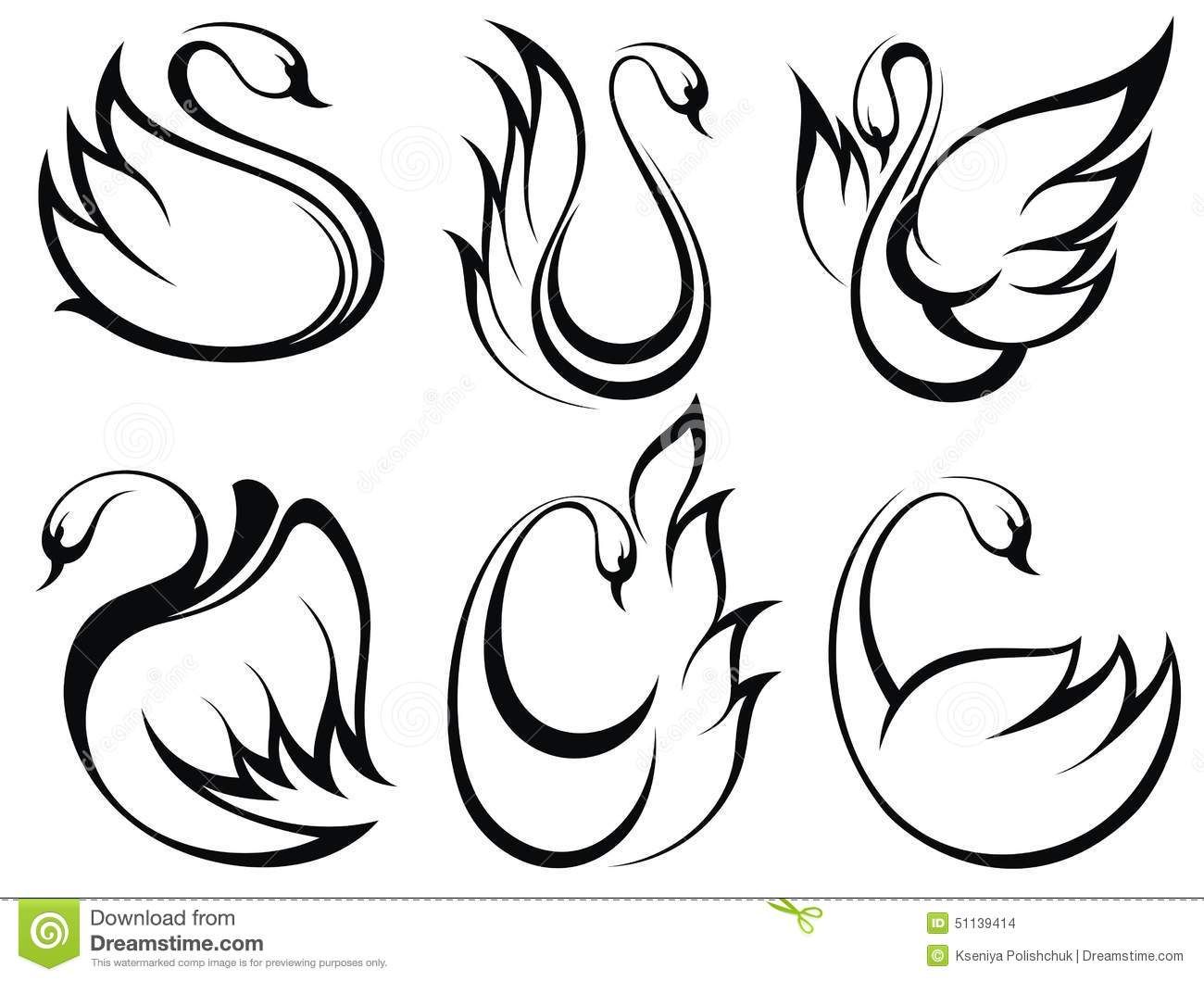 1300x1059 Swan Symbol Set
