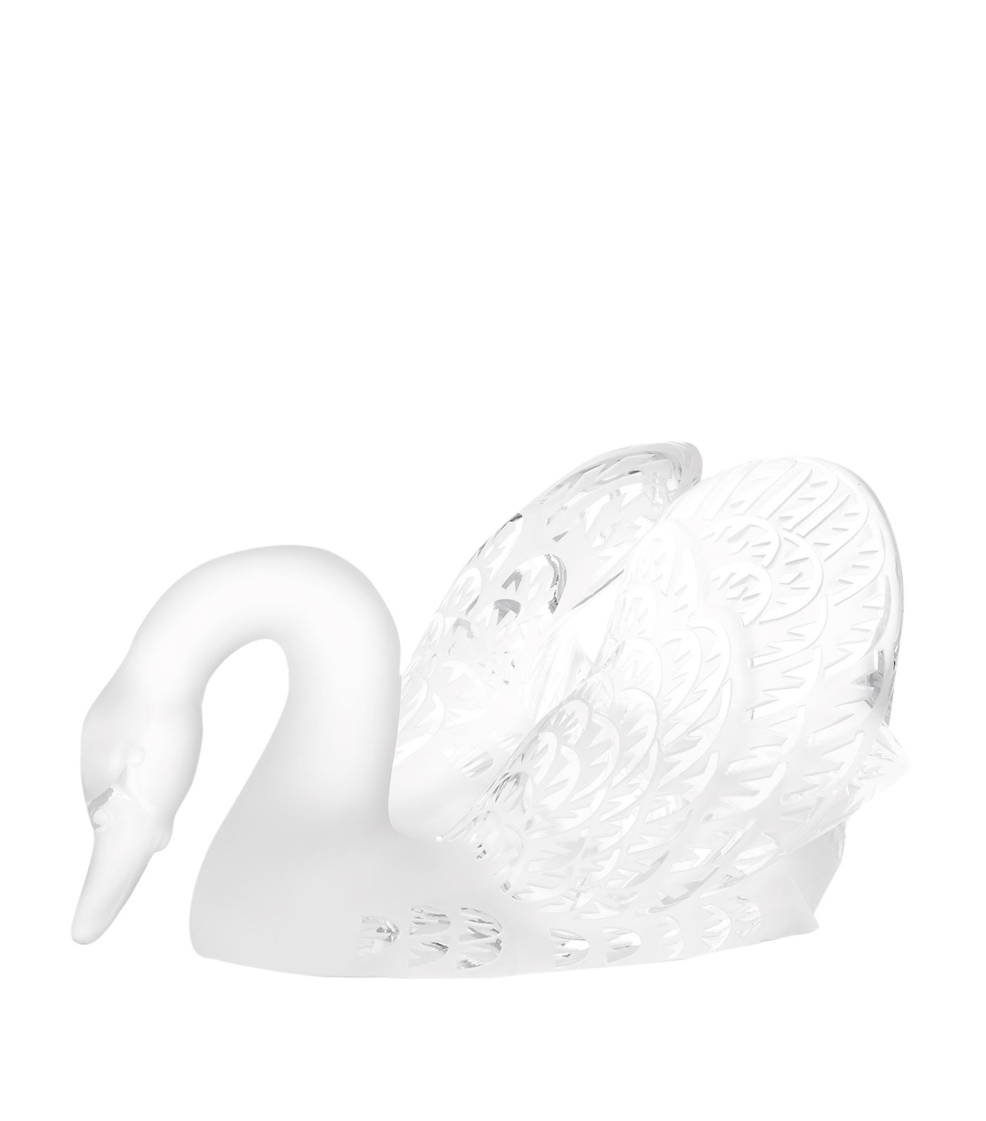 1400x1592 Lalique Swan Head Down Sculpture