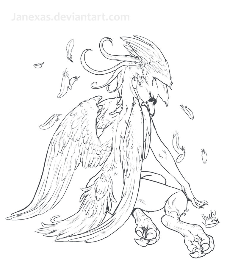 800x928 Swan Harpy Demon By Janexas