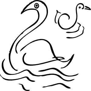 300x299 Swan Clip Art Free Vector 4vector