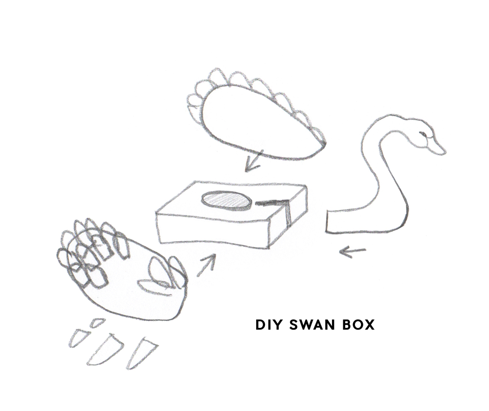 1000x841 Diy Swan Valentine Box
