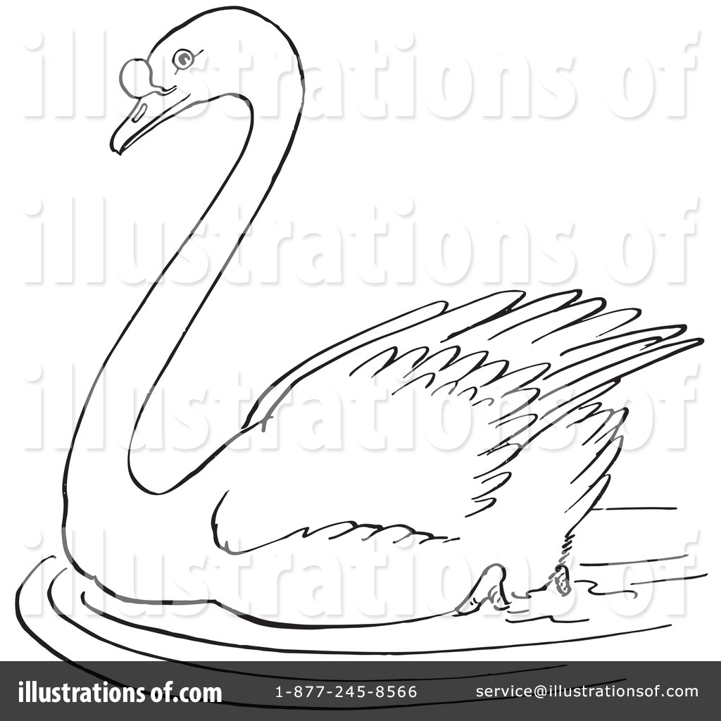 1024x1024 Swan Clipart