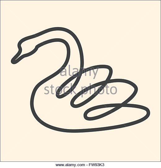 520x540 Swan Stock Vector Images