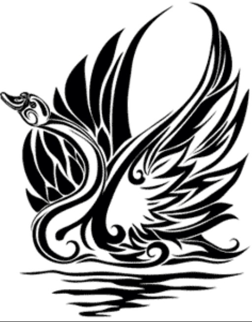 512x654 Tribal Swan Design Body Art Swans, Tattoo And Tatting