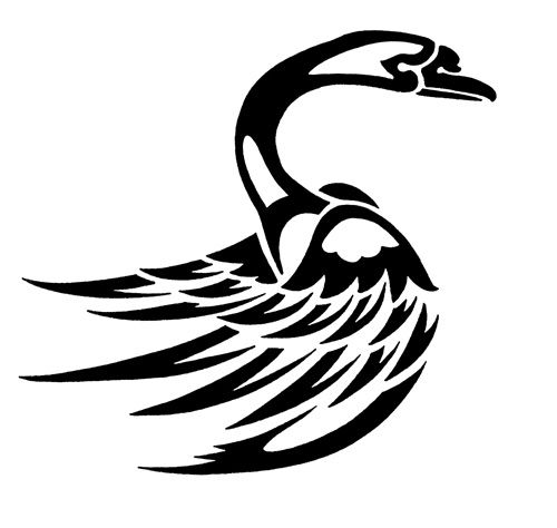 500x474 Tribal Swan Tattoo Tribal Art Swan Tattoo